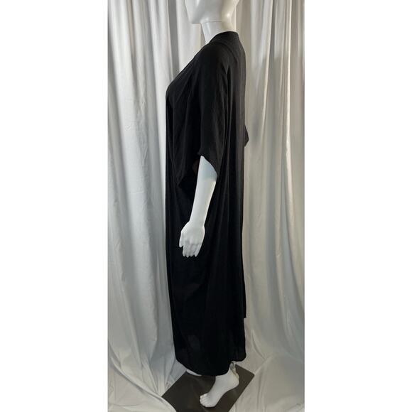 Boho Robe, Beach Cover up, Beach Robe, Black, Sz: OS, 83-15 - Picture 2 of 9